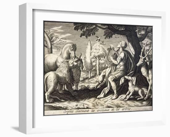 Orpheus Enchants the Animals and Trees with His Music-Briout-Framed Art Print