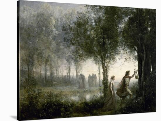Orpheus Leading Eurydice from the Underworld, 1861-Jean-Baptiste-Camille Corot-Stretched Canvas
