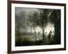 Orpheus Leading Eurydice from the Underworld, 1861-Jean-Baptiste-Camille Corot-Framed Giclee Print