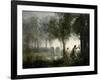 Orpheus Leading Eurydice from the Underworld, 1861-Jean-Baptiste-Camille Corot-Framed Giclee Print