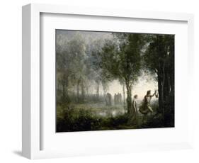 Orpheus Leading Eurydice from the Underworld, 1861-Jean-Baptiste-Camille Corot-Framed Giclee Print