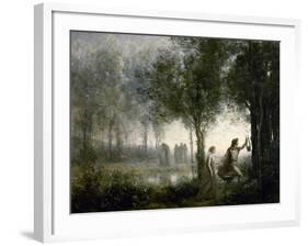 Orpheus Leading Eurydice from the Underworld, 1861-Jean-Baptiste-Camille Corot-Framed Giclee Print