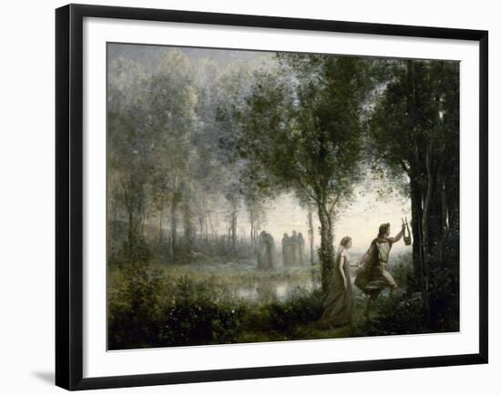 Orpheus Leading Eurydice from the Underworld, 1861-Jean-Baptiste-Camille Corot-Framed Giclee Print