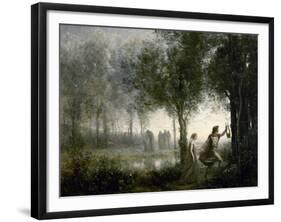 Orpheus Leading Eurydice from the Underworld, 1861-Jean-Baptiste-Camille Corot-Framed Giclee Print