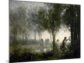 Orpheus Leading Eurydice from the Underworld, 1861-Jean-Baptiste-Camille Corot-Mounted Giclee Print