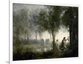 Orpheus Leading Eurydice from the Underworld, 1861-Jean-Baptiste-Camille Corot-Framed Giclee Print