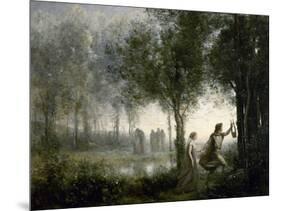 Orpheus Leading Eurydice from the Underworld, 1861-Jean-Baptiste-Camille Corot-Mounted Giclee Print