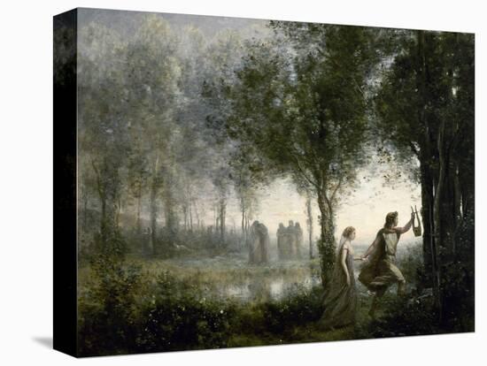 Orpheus Leading Eurydice from the Underworld, 1861-Jean-Baptiste-Camille Corot-Stretched Canvas