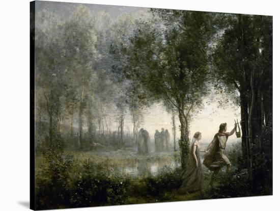 Orpheus Leading Eurydice from the Underworld, 1861-Jean-Baptiste-Camille Corot-Stretched Canvas