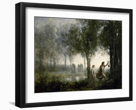 Orpheus Leading Eurydice from the Underworld, 1861-Jean-Baptiste-Camille Corot-Framed Giclee Print