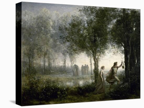 Orpheus Leading Eurydice from the Underworld. 1861-Jean-Baptiste-Camille Corot-Stretched Canvas