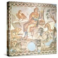 Orpheus Playing to the Animals, Roman Mosaic-null-Stretched Canvas