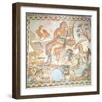 Orpheus Playing to the Animals, Roman Mosaic-null-Framed Giclee Print