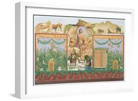 Orpheus Taming the Animals, Reconstruction of a Fresco from Pompeii-Vincenzo Loria-Framed Giclee Print
