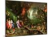 Orpheus with a Harp Playing to Pluto and Persephone in the Underworld-Jan Brueghel the Elder-Mounted Giclee Print