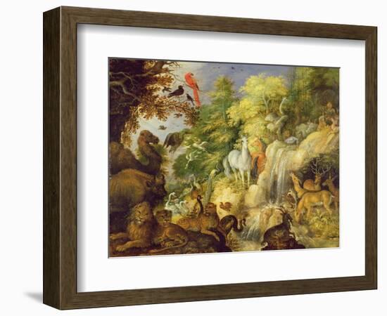 Orpheus with Birds and Beasts, 1622-Roelandt Jacobsz. Savery-Framed Giclee Print