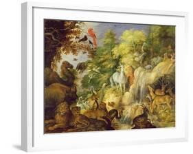 Orpheus with Birds and Beasts, 1622-Roelandt Jacobsz. Savery-Framed Giclee Print