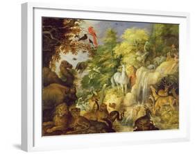 Orpheus with Birds and Beasts, 1622-Roelandt Jacobsz. Savery-Framed Giclee Print