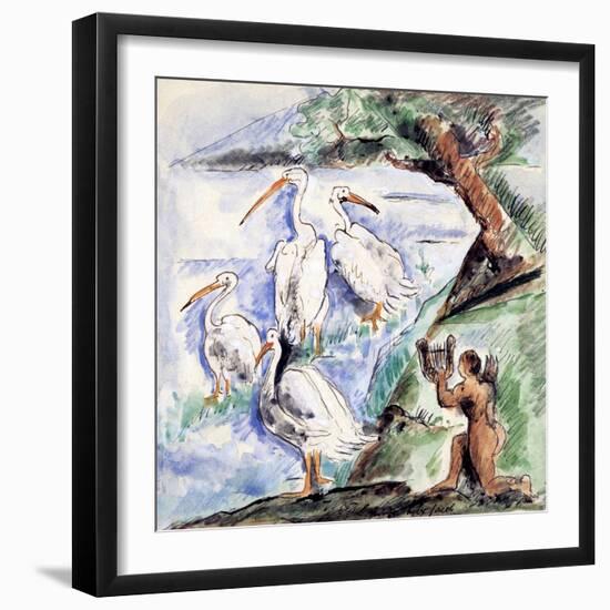 Orpheus with the Pelicans, C1900-1944-Max Jacob-Framed Giclee Print