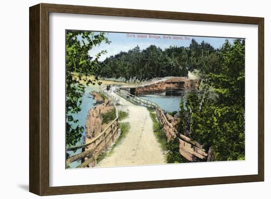 Orr's Island, Maine - View of Orr's Island Bridge-Lantern Press-Framed Art Print