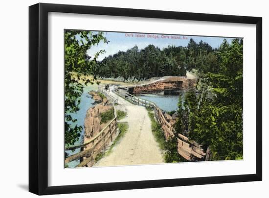 Orr's Island, Maine - View of Orr's Island Bridge-Lantern Press-Framed Art Print