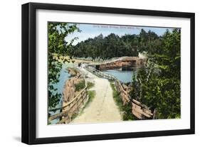 Orr's Island, Maine - View of Orr's Island Bridge-Lantern Press-Framed Art Print