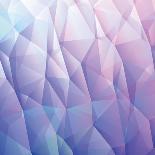 Abstract 3D Blue Vector Background Made from Triangles-orson-Art Print