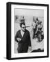 Orson Welles Directing the 1952 Film, 'Othello'-null-Framed Photo