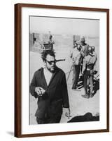 Orson Welles Directing the 1952 Film, 'Othello'-null-Framed Photo