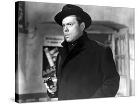 Orson Welles in 'The Third Man', 1949 (b/w photo)-English School-Stretched Canvas