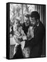 Orson Welles, Wife Rita Hayworth and Infant Daughter Rebecca at Home-Peter Stackpole-Framed Stretched Canvas