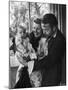 Orson Welles, Wife Rita Hayworth and Infant Daughter Rebecca at Home-Peter Stackpole-Mounted Premium Photographic Print