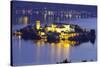 Orta San Giulio Island, Night View. Color Image-Stefanopez-Stretched Canvas