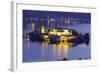 Orta San Giulio Island, Night View. Color Image-Stefanopez-Framed Photographic Print