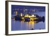 Orta San Giulio Island, Night View. Color Image-Stefanopez-Framed Photographic Print