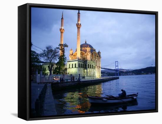 Ortakoy Mecidiye Mosque and the Bosphorus Bridge, Istanbul, Turkey, Europe-Levy Yadid-Framed Stretched Canvas