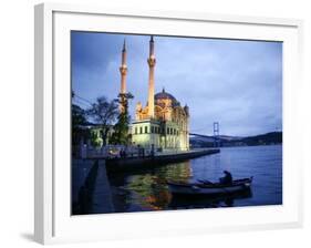 Ortakoy Mecidiye Mosque and the Bosphorus Bridge, Istanbul, Turkey, Europe-Levy Yadid-Framed Photographic Print