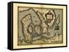 Ortelius's Map of Denmark, 1570-Library of Congress-Framed Stretched Canvas