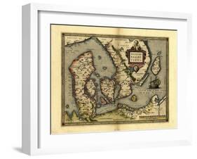 Ortelius's Map of Denmark, 1570-Library of Congress-Framed Photographic Print