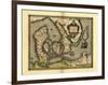 Ortelius's Map of Denmark, 1570-Library of Congress-Framed Photographic Print