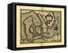 Ortelius's Map of Denmark, 1570-Library of Congress-Framed Stretched Canvas