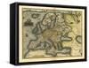 Ortelius's Map of Europe, 1570-Library of Congress-Framed Stretched Canvas