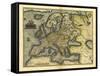 Ortelius's Map of Europe, 1570-Library of Congress-Framed Stretched Canvas