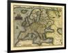 Ortelius's Map of Europe, 1570-Library of Congress-Framed Photographic Print