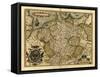 Ortelius's Map of Germany, 1570-Library of Congress-Framed Stretched Canvas
