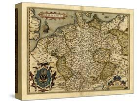 Ortelius's Map of Germany, 1570-Library of Congress-Stretched Canvas