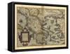 Ortelius's Map of Greece, 1570-Library of Congress-Framed Stretched Canvas