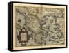 Ortelius's Map of Greece, 1570-Library of Congress-Framed Stretched Canvas