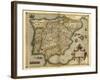 Ortelius's Map of Iberian Peninsula, 1570-Library of Congress-Framed Photographic Print