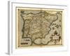 Ortelius's Map of Iberian Peninsula, 1570-Library of Congress-Framed Photographic Print